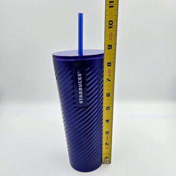 Starbucks Christmas Holiday 2023 Blue Swirl Venti Cold Cup Tumbler 24oz Read - Picture 11 of 12